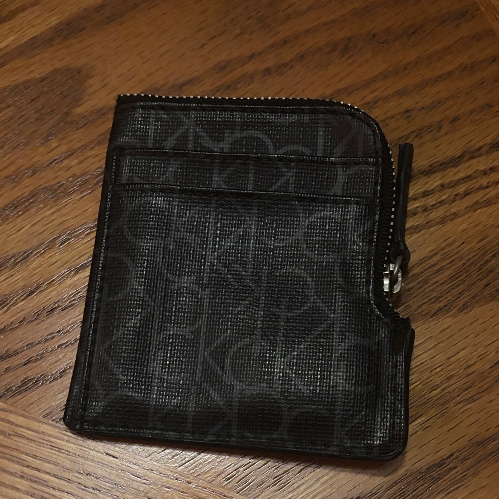 Calvin Klein Black Monogram Card Holder